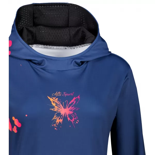  Ženski vrhunski funkcionalni pulover ALTISPORT VOJ/ALW077MI01 TEMNO MODRA/ORANŽNA 