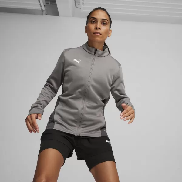  Ženska jakna PUMA TEAMGOAL TRAINING JACKET WMN 658635_13 LITO ŽELEZO/BELO/SENCO SIVA 