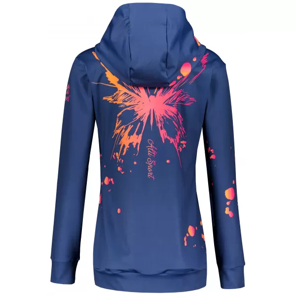  Ženski vrhunski funkcionalni pulover ALTISPORT VOJ/ALW077MI01 TEMNO MODRA/ORANŽNA 