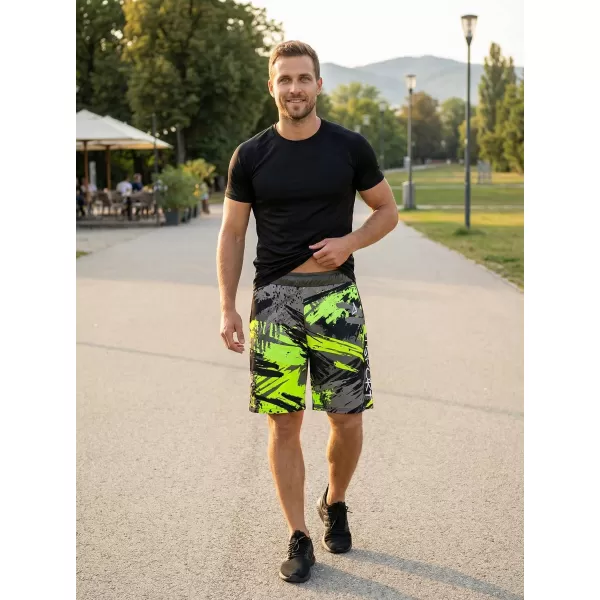  Moške premium funkcionalne kratke hlače ALTISPORT VOJ/ALM014KRA01 ČRNA IN ZELENA 