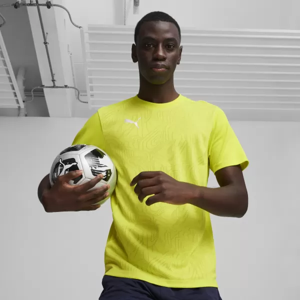  Moška funkcionalna majica PUMA TEAMFINAL TRAINING JERSEY 658557_30 ELECTRIC LIME/ ELEKTRIČNI APNO/PUMA SREBRO 