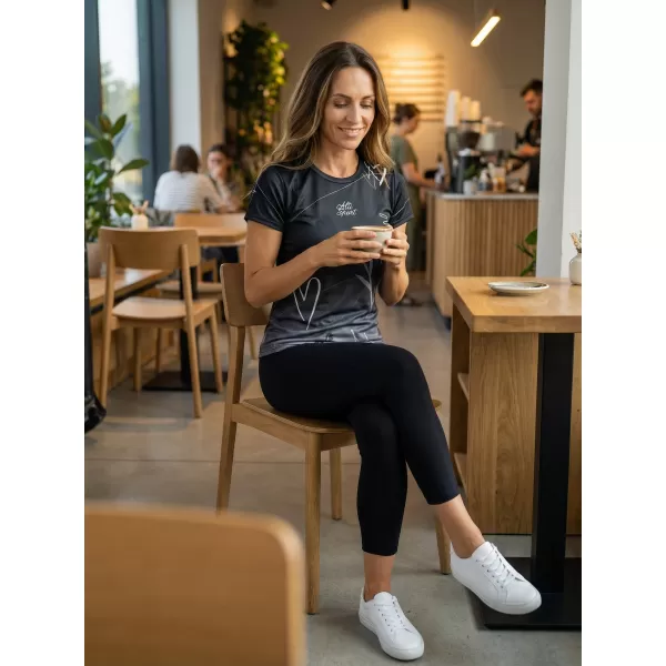  Ženska premium funkcionalna majica ALTISPORT VOJ/ALW083TR01 ČRNO-BELO 