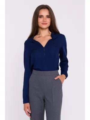 Ženska bluza STYLOVE S375 MORNARSKO MODRA