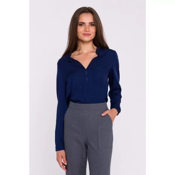  Ženska bluza STYLOVE S375 MORNARSKO MODRA 