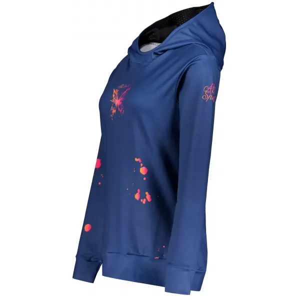  Ženski vrhunski funkcionalni pulover ALTISPORT VOJ/ALW077MI01 TEMNO MODRA/ORANŽNA 