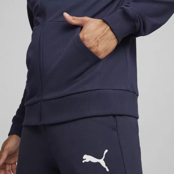 Moška jopica PUMA TEAMGOAL CASUALS HOODED JACK 658595_06 PUMA NAVY/PUMA WHITE 