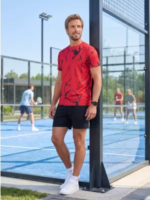 Moška premium funkcionalna majica s kratkimi rokavi ALTISPORT VOJ/ALM052TR01 RDEČA