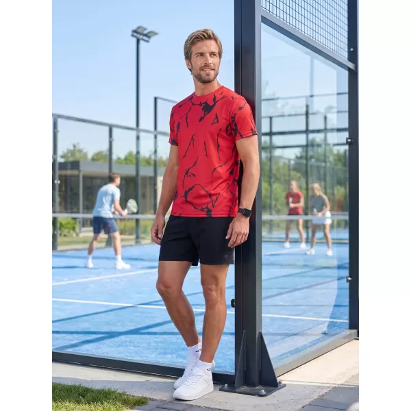  Moška premium funkcionalna majica s kratkimi rokavi ALTISPORT VOJ/ALM052TR01 RDEČA 