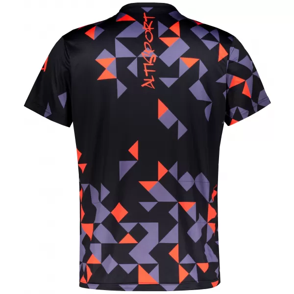  Moška premium funkcionalna majica s kratkimi rokavi ALTISPORT VOJ/ALM108TR01 ČRNO-ORANŽNA 