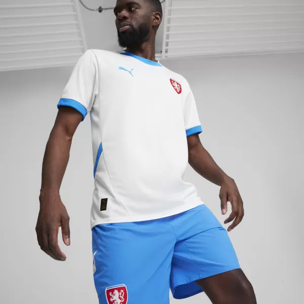  Nogometni dres PUMA FACR AWAY JERSEY REPLICA 774128_02 PUMA BELA/VŽIGALNA MODRA 