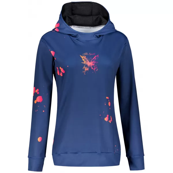  Ženski vrhunski funkcionalni pulover ALTISPORT VOJ/ALW077MI01 TEMNO MODRA/ORANŽNA 