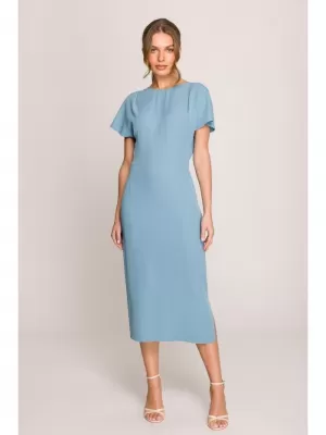 Obleka STYLOVE S398 NEBESNO MODRA