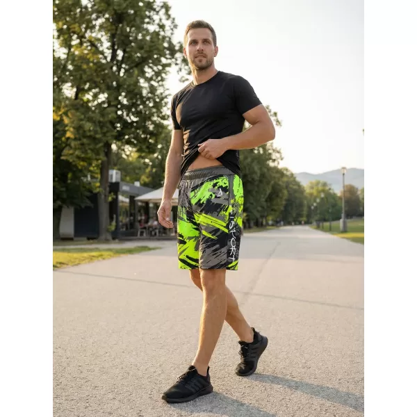  Moške premium funkcionalne kratke hlače ALTISPORT VOJ/ALM014KRA01 ČRNA IN ZELENA 