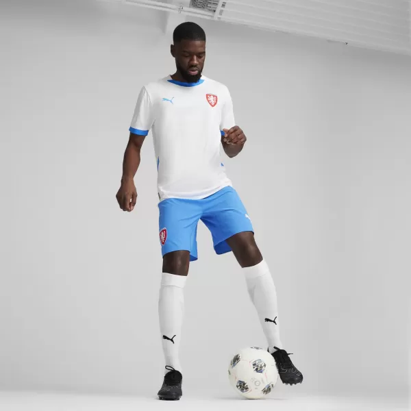  Nogometni dres PUMA FACR AWAY JERSEY REPLICA 774128_02 PUMA BELA/VŽIGALNA MODRA 