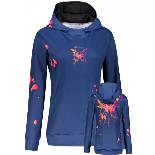  Ženski vrhunski funkcionalni pulover ALTISPORT VOJ/ALW077MI01 TEMNO MODRA/ORANŽNA 