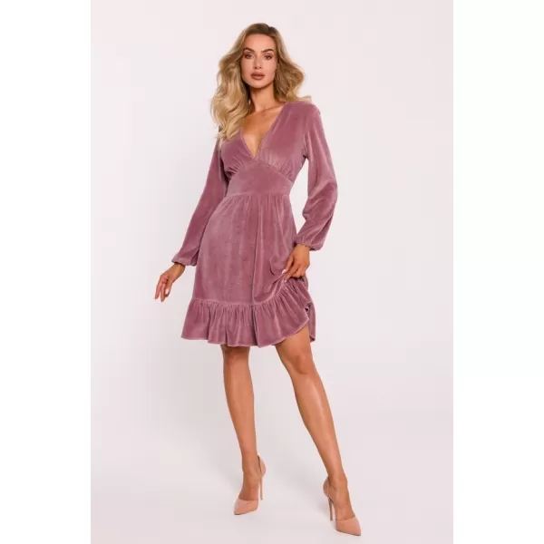  Obleka MOE M826 KREP ROZA 