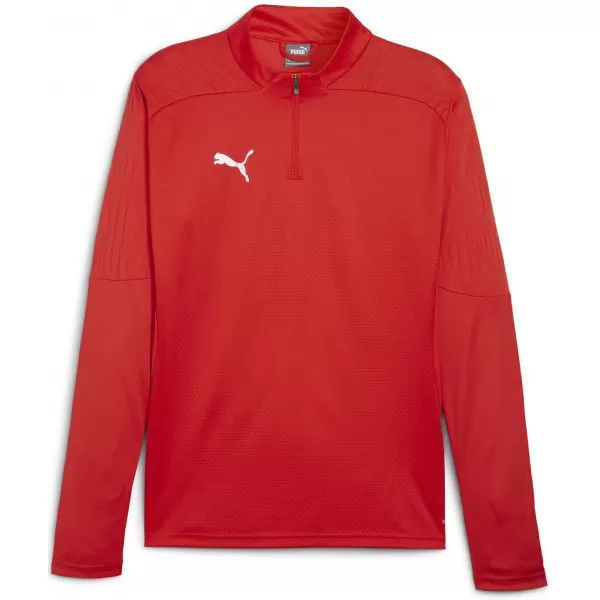  Srajca PUMA TEAMFINAL TRAINING 1/4 ZIP T 658551_01 PUMA RED/PUMA SILVER 