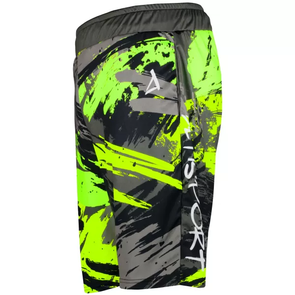  Moške premium funkcionalne kratke hlače ALTISPORT VOJ/ALM014KRA01 ČRNA IN ZELENA 