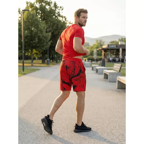  Moške premium funkcionalne kratke hlače ALTISPORT VOJ/ALM071KRA01 RDEČA 