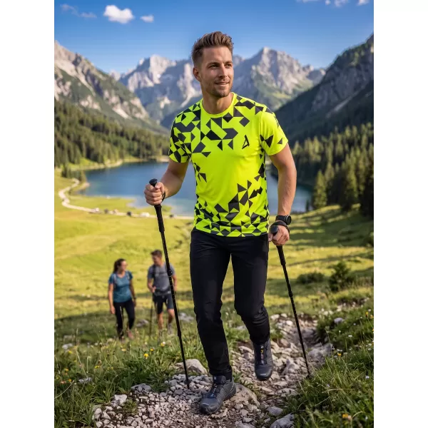  Moška premium funkcionalna majica s kratkimi rokavi ALTISPORT VOJ/ALM108TR01 NEON RUMENA 