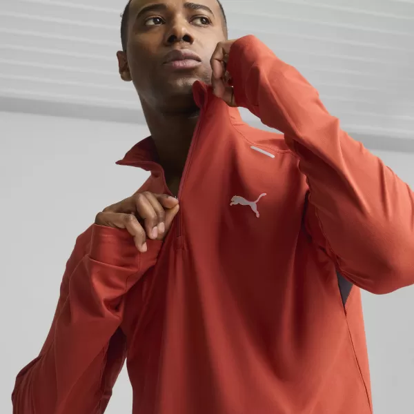  Srajca PUMA RUN CLOUDSPUN 1/4 ZIP 525781_63 MARS RDEČA 