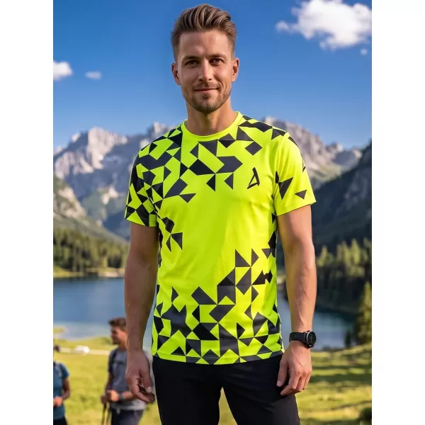  Moška premium funkcionalna majica s kratkimi rokavi ALTISPORT VOJ/ALM108TR01 NEON RUMENA 