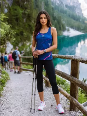 Ženski vrhunski funkcionalni brezrokavnik ALTISPORT VOJ/ALW082TIL01 TEMNO MODRA