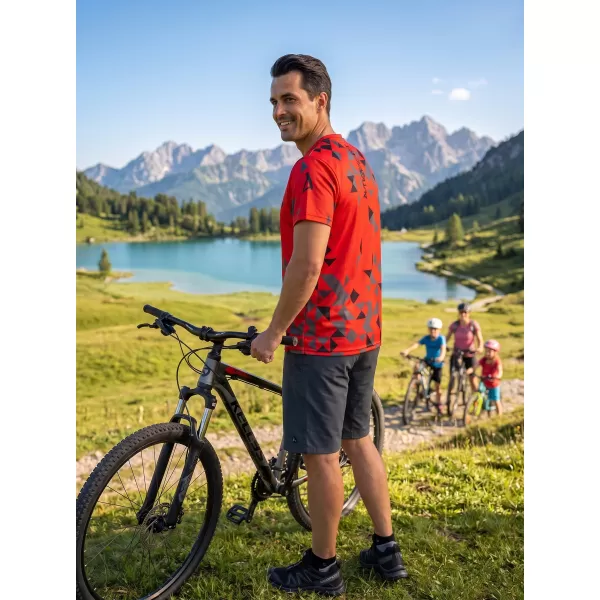  Moška premium funkcionalna majica s kratkimi rokavi ALTISPORT VOJ/ALM108TR01 RDEČA 