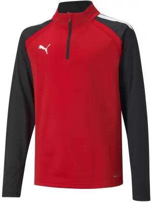 Otroška trenirka PUMA TEAMLIGA 1/4 ZIP TOP JR 657237_01 PUMA RDEČA/PUMA ČRNA