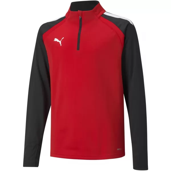  Otroška trenirka PUMA TEAMLIGA 1/4 ZIP TOP JR 657237_01 PUMA RDEČA/PUMA ČRNA 