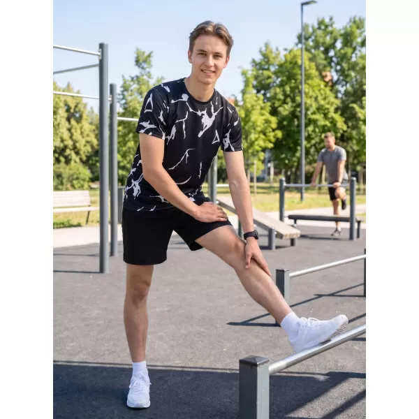  Moška premium funkcionalna majica s kratkimi rokavi ALTISPORT VOJ/ALM052TR01 ČRNA 