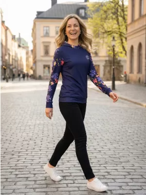 Ženski vrhunski funkcionalni pulover ALTISPORT VOJ/ALW063MI01 TEMNO VIJOLIČNA