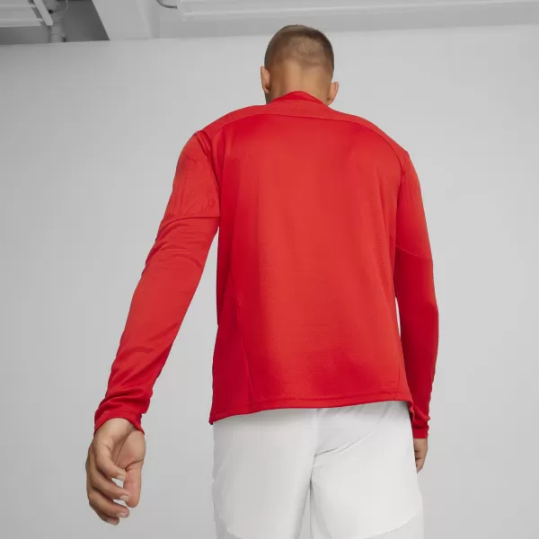  Srajca PUMA TEAMFINAL TRAINING 1/4 ZIP T 658551_01 PUMA RED/PUMA SILVER 