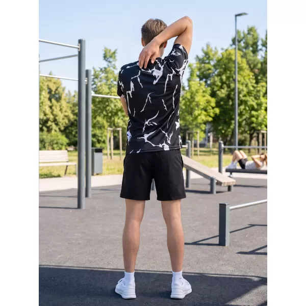  Moška premium funkcionalna majica s kratkimi rokavi ALTISPORT VOJ/ALM052TR01 ČRNA 