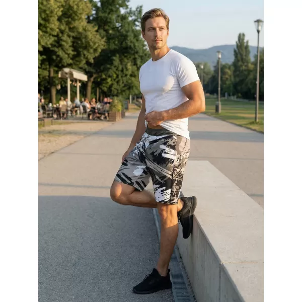  Moške premium funkcionalne kratke hlače ALTISPORT VOJ/ALM014KRA01 ČRNO SIVA 