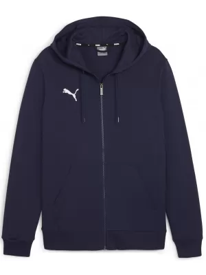 Moška jopica PUMA TEAMGOAL CASUALS HOODED JACK 658595_06 PUMA NAVY/PUMA WHITE