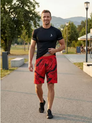 Moške premium funkcionalne kratke hlače ALTISPORT VOJ/ALM071KRA01 RDEČA
