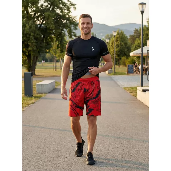  Moške premium funkcionalne kratke hlače ALTISPORT VOJ/ALM071KRA01 RDEČA 
