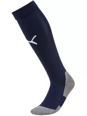 Nogometne nogavice PUMA TEAM LIGA SOCKS CORE 703441_06 PEACOAT/ PEACOAT/PUMA BELA