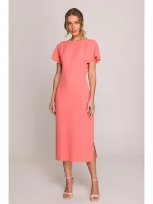 Obleka STYLOVE S398 ORANŽNA