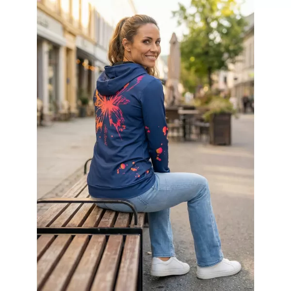  Ženski vrhunski funkcionalni pulover ALTISPORT VOJ/ALW077MI01 TEMNO MODRA/ORANŽNA 