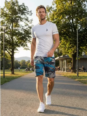 Moške premium funkcionalne kratke hlače ALTISPORT VOJ/ALM014KRA01 ČRNA/KEROZIN