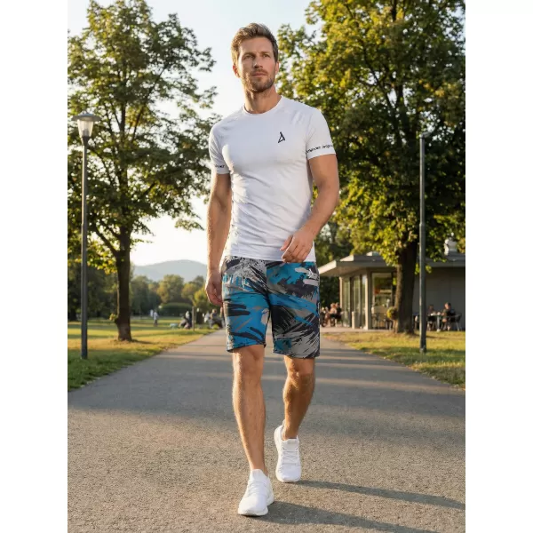  Moške premium funkcionalne kratke hlače ALTISPORT VOJ/ALM014KRA01 ČRNA/KEROZIN 