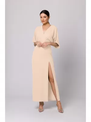 Obleka MAKOVER K163 KREMA