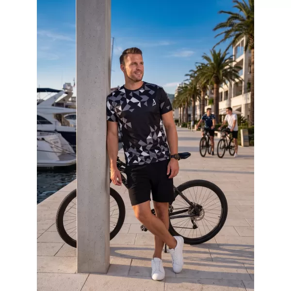  Moška premium funkcionalna majica s kratkimi rokavi ALTISPORT VOJ/ALM108TR01 ČRNA 