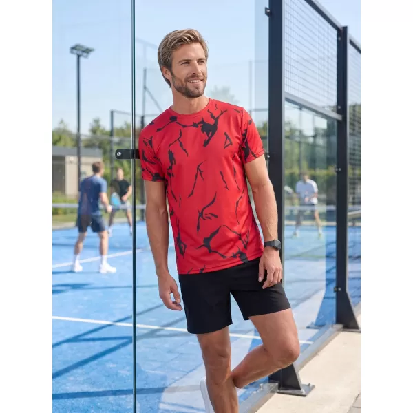  Moška premium funkcionalna majica s kratkimi rokavi ALTISPORT VOJ/ALM052TR01 RDEČA 