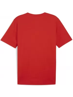 Srajca PUMA TEAMRISE LOGO JERSEY COTTON 658705_01 PUMA RED/PUMA WHITE