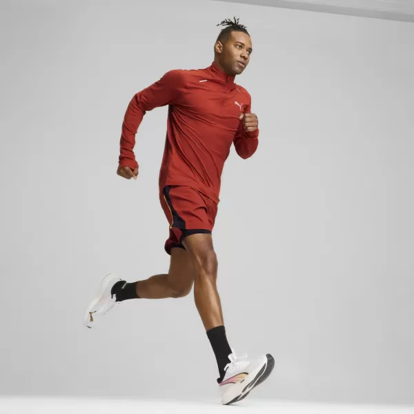  Srajca PUMA RUN CLOUDSPUN 1/4 ZIP 525781_63 MARS RDEČA 