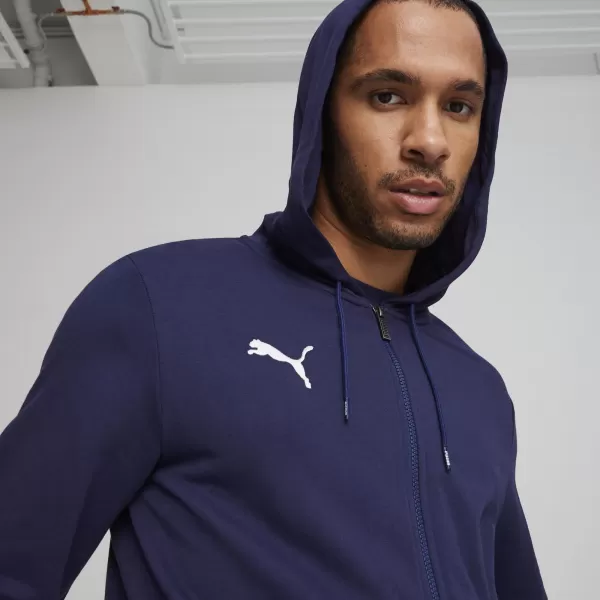  Moška jopica PUMA TEAMGOAL CASUALS HOODED JACK 658595_06 PUMA NAVY/PUMA WHITE 