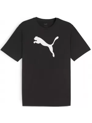 Srajca PUMA TEAMRISE LOGO JERSEY COTTON 658705_03 PUMA ČRNA/PUMA BELA